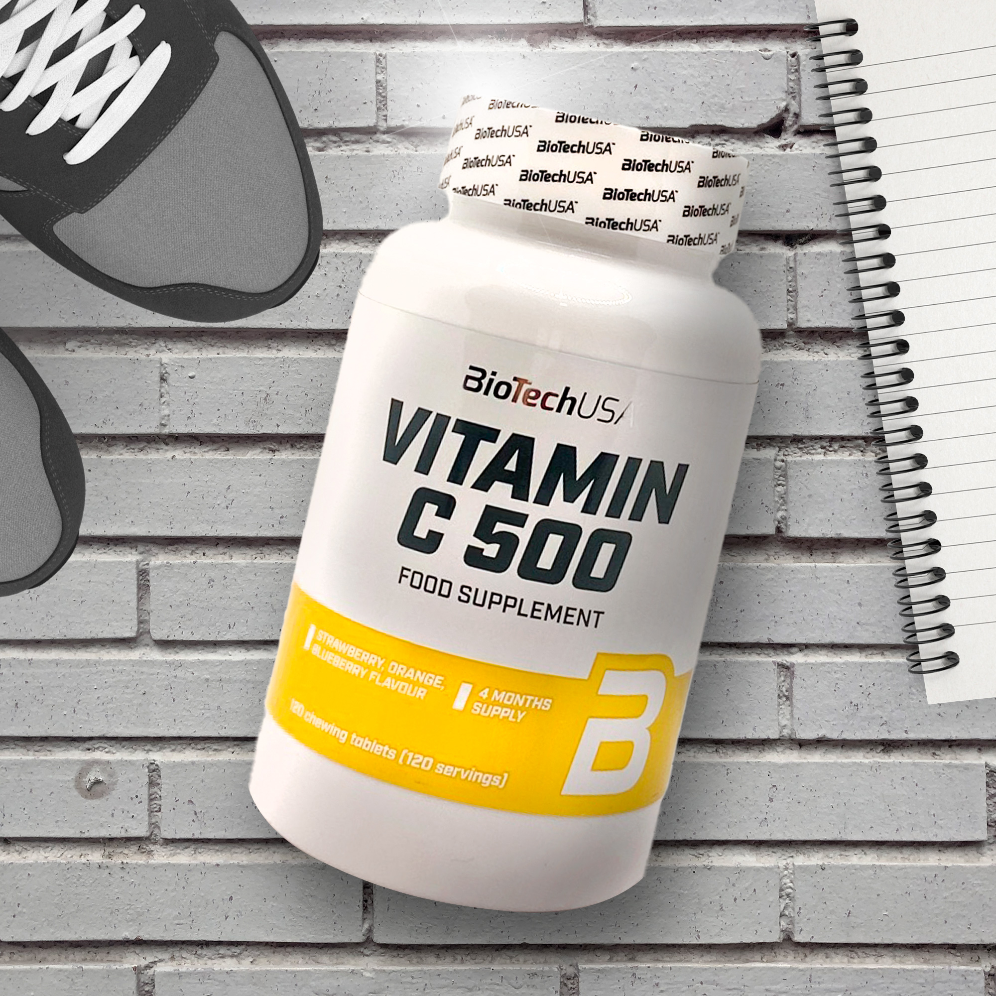 VITAMINA C 500 120 TABLETAS MASTICABLES - BIOTECH USA