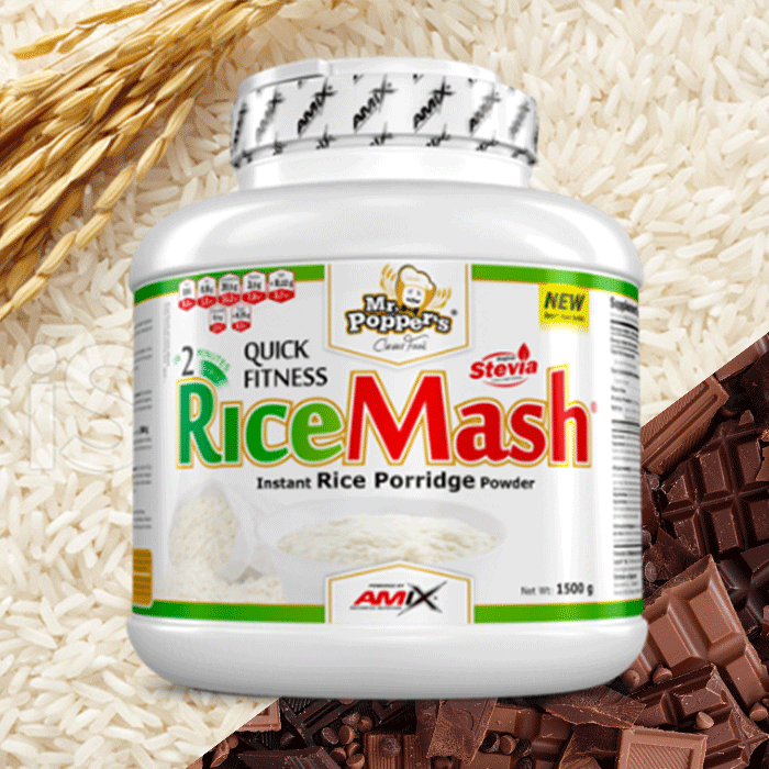 HARINA DE ARROZ RiceMash 1500 GR DOBLE CHOCOLATE - AMIX suplemento deportivo fxpro nutrition