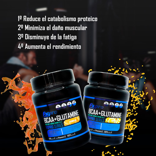 Bcaa´s + Glutamina 8:1:1 FXPRO SERIES 500 gr - Limón - Imagen 4